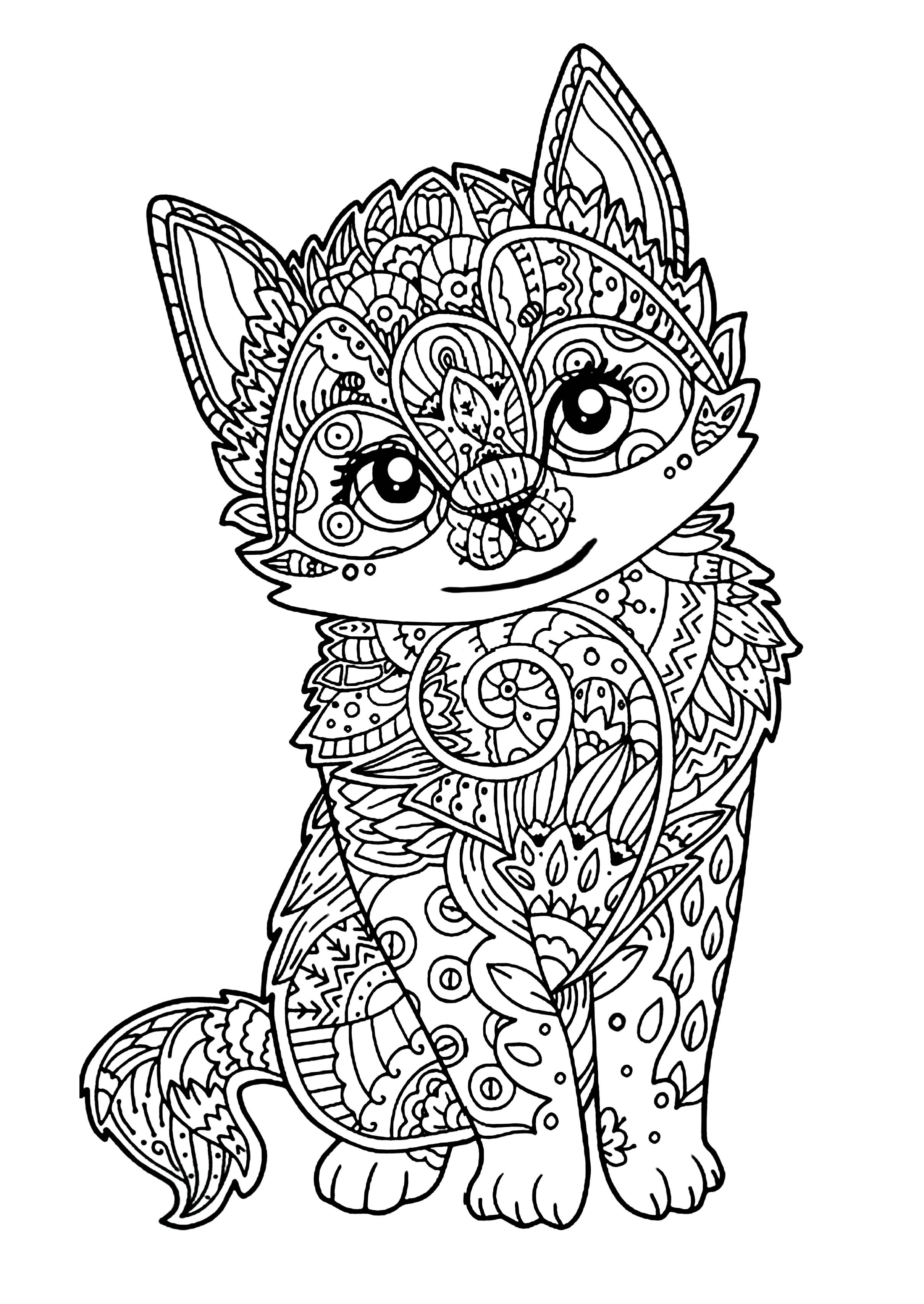 100+ Cute Cat Coloring Pages: Irresistible Designs to Print 105