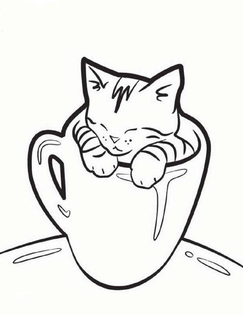 100+ Cute Cat Coloring Pages: Irresistible Designs to Print 106