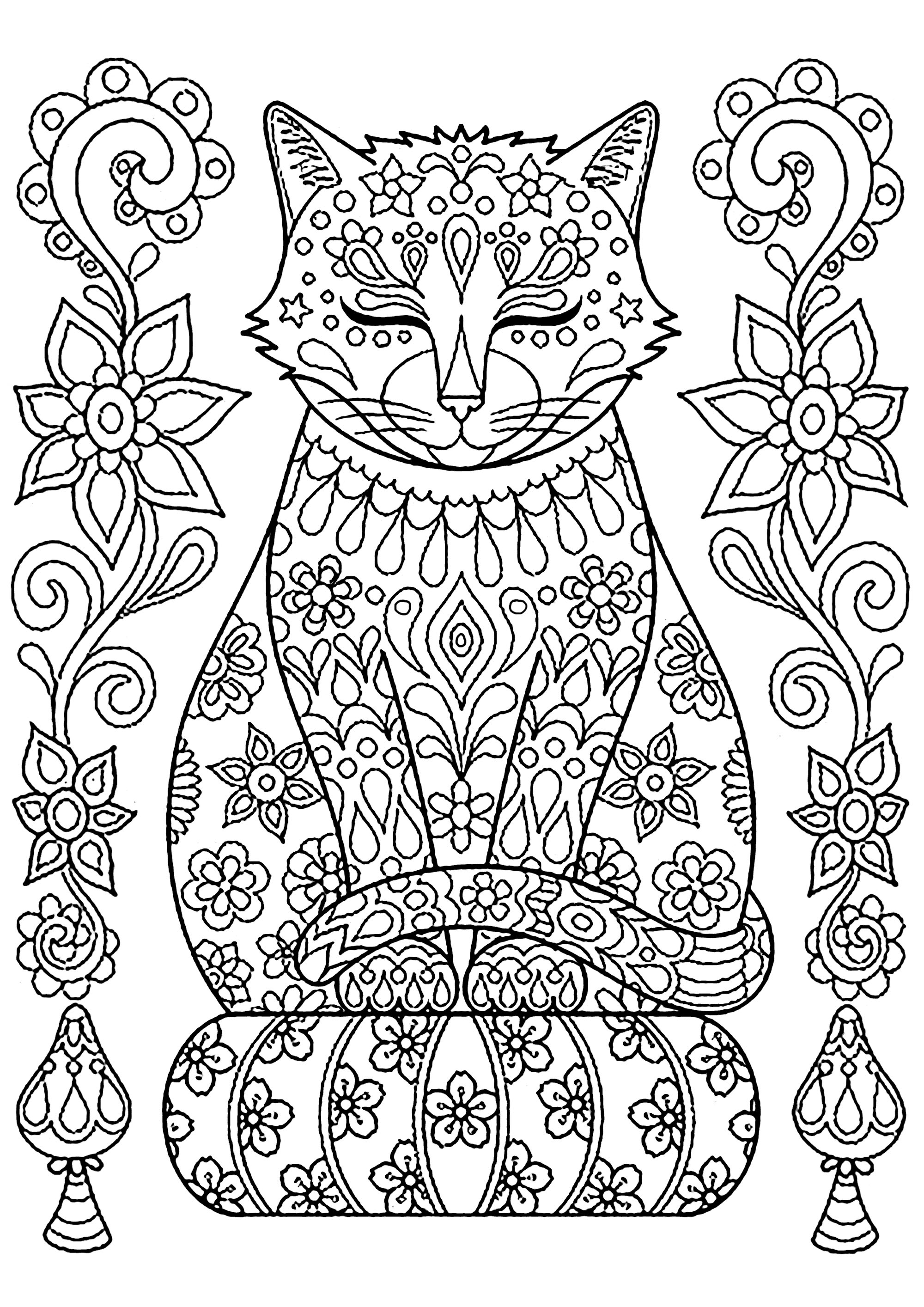 100+ Cute Cat Coloring Pages: Irresistible Designs to Print 122