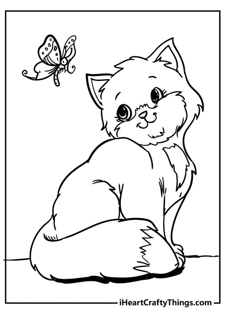 100+ Cute Cat Coloring Pages: Irresistible Designs to Print 16