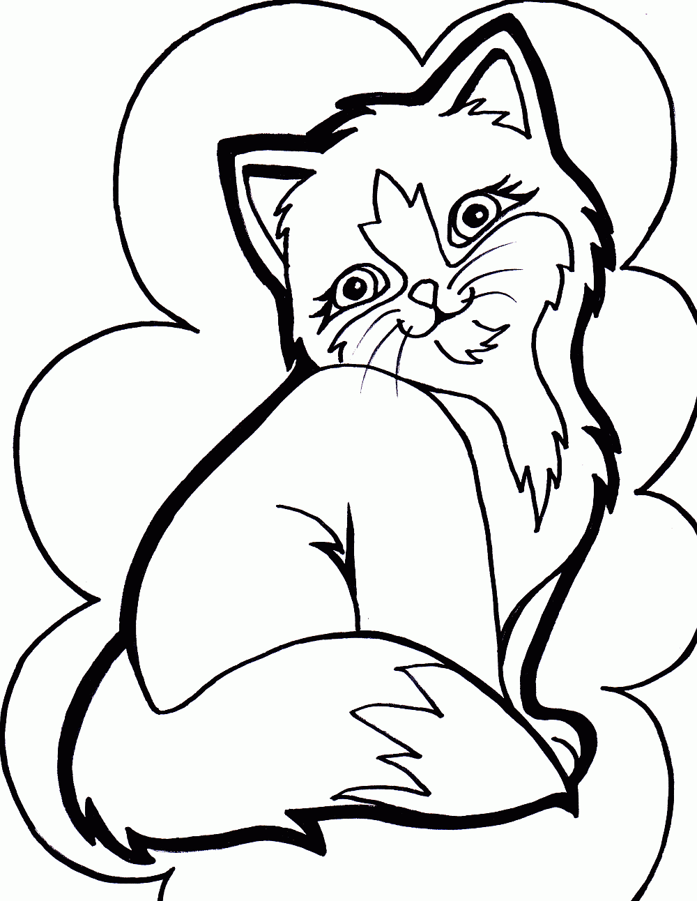 100+ Cute Cat Coloring Pages: Irresistible Designs to Print 58