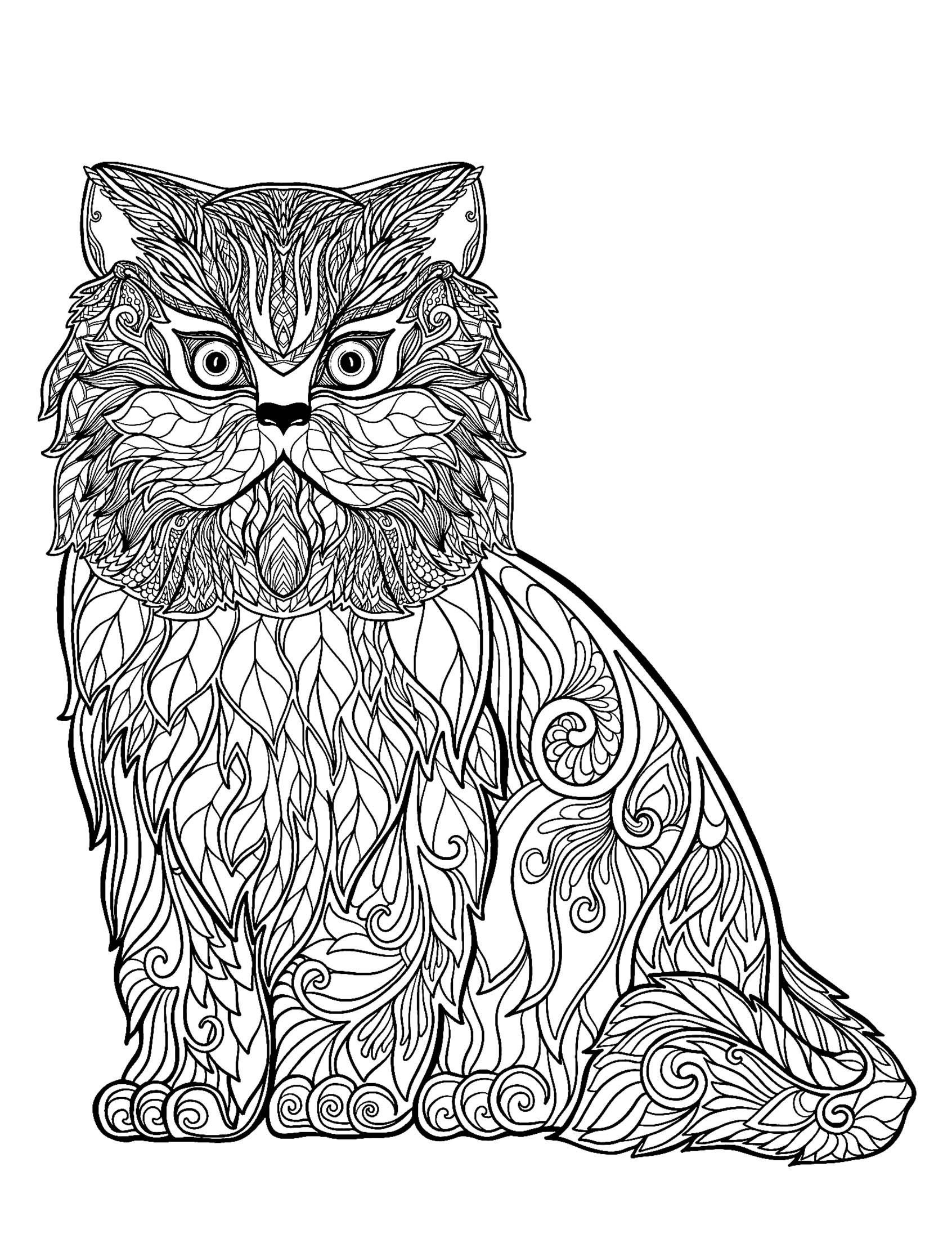 100+ Cute Cat Coloring Pages: Irresistible Designs to Print 63