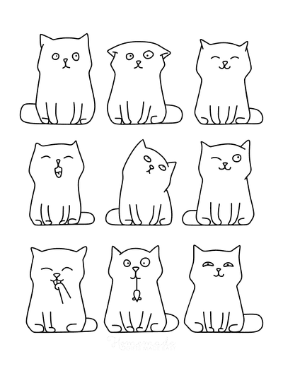 100+ Cute Cat Coloring Pages: Irresistible Designs to Print 81