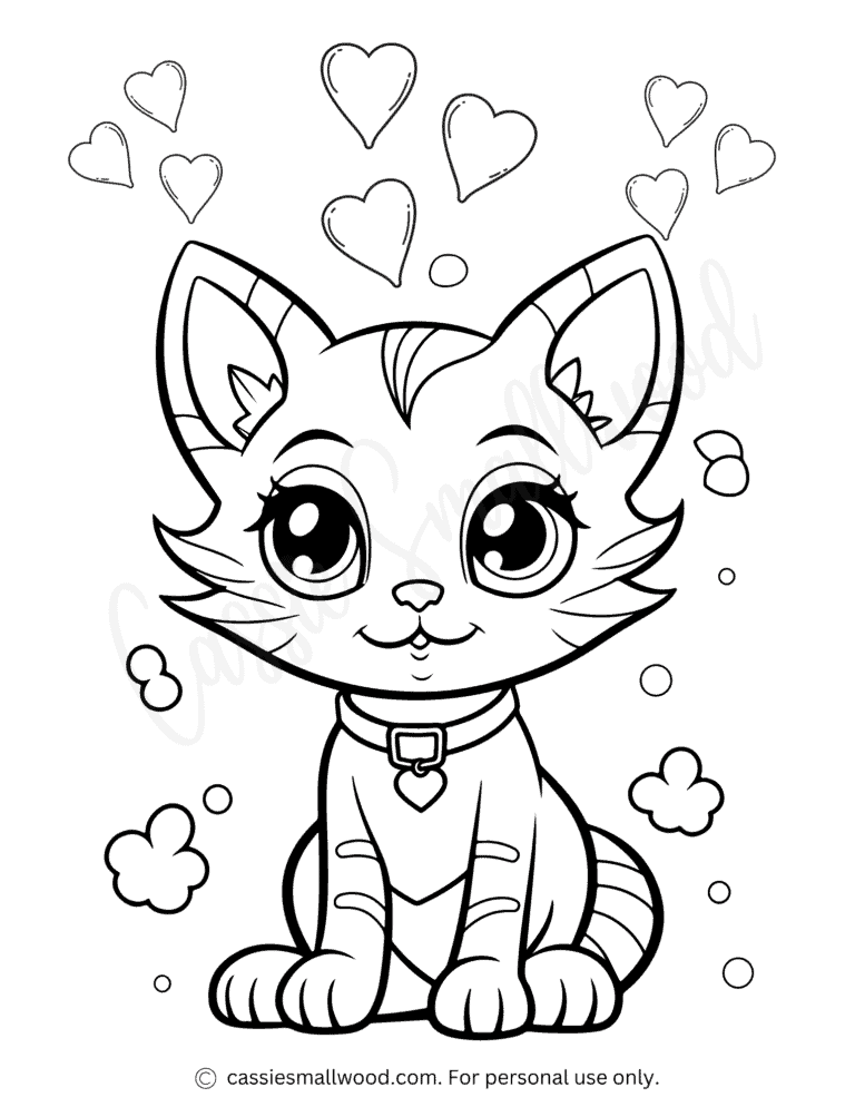 100+ Cute Cat Coloring Pages: Irresistible Designs to Print 86