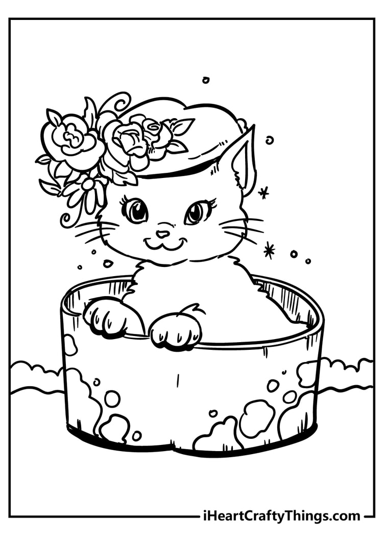 100+ Cute Cat Coloring Pages: Irresistible Designs to Print 91