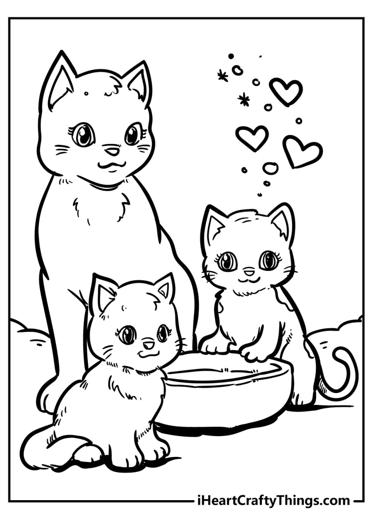 100+ Cute Cat Coloring Pages: Irresistible Designs to Print 98