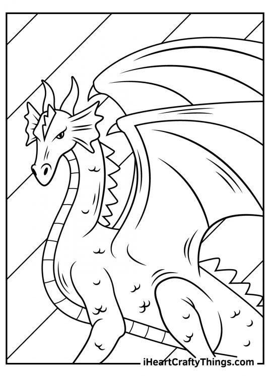 100+ Printable Realistic Dragon Coloring Pages Part 10