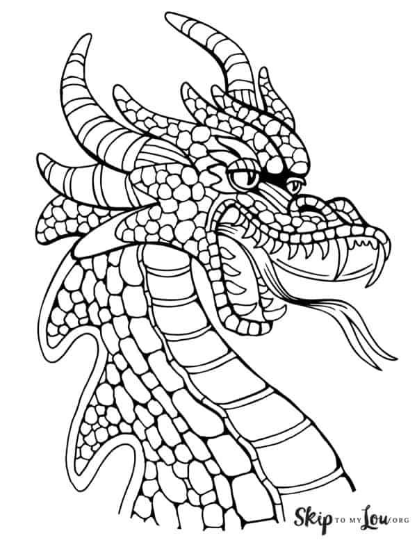 100+ Printable Realistic Dragon Coloring Pages Part 101