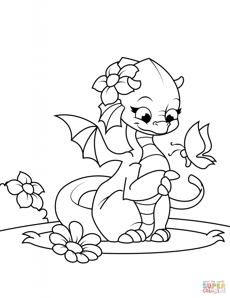 100+ Printable Realistic Dragon Coloring Pages Part 107