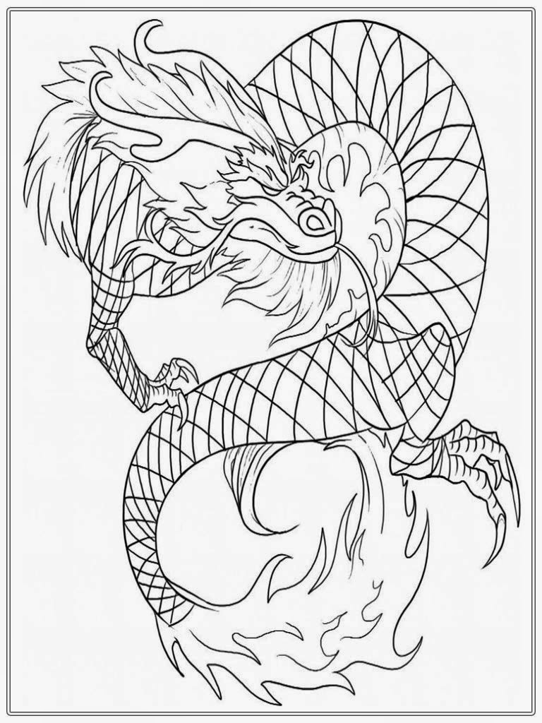 100+ Printable Realistic Dragon Coloring Pages Part 108