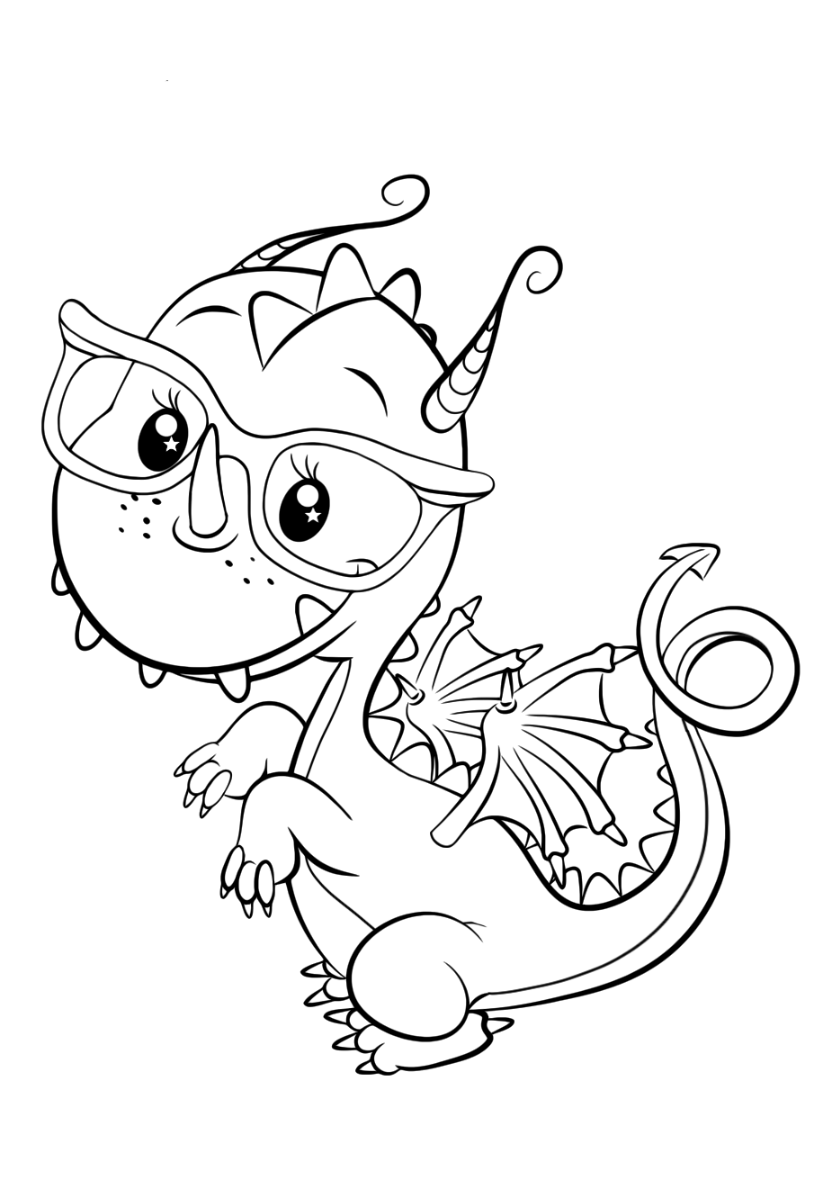 100+ Printable Realistic Dragon Coloring Pages Part 114