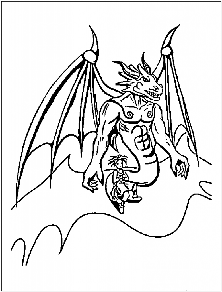 100+ Printable Realistic Dragon Coloring Pages Part 116