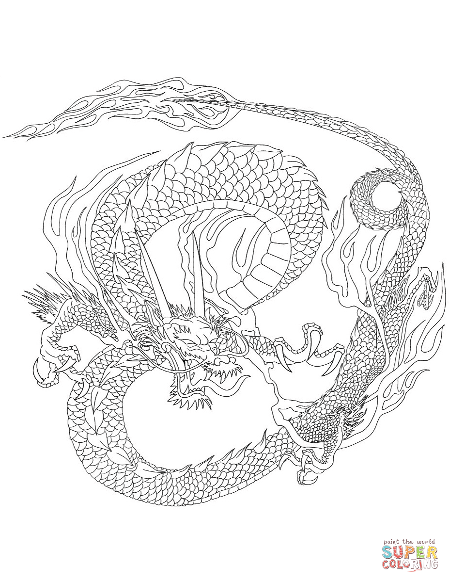 100+ Printable Realistic Dragon Coloring Pages Part 137