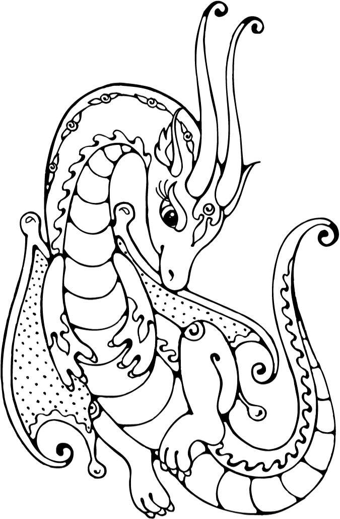 100+ Printable Realistic Dragon Coloring Pages Part 140