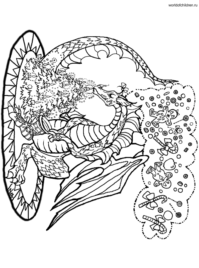 100+ Printable Realistic Dragon Coloring Pages Part 143