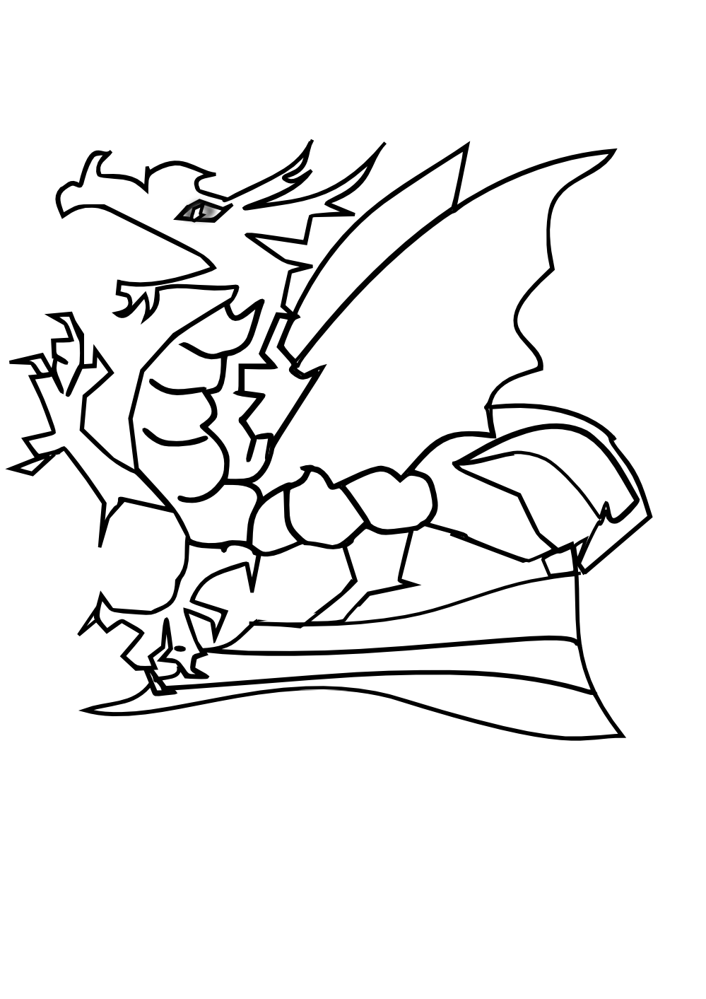 100+ Printable Realistic Dragon Coloring Pages Part 145