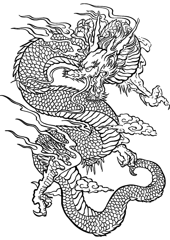 100+ Printable Realistic Dragon Coloring Pages Part 147