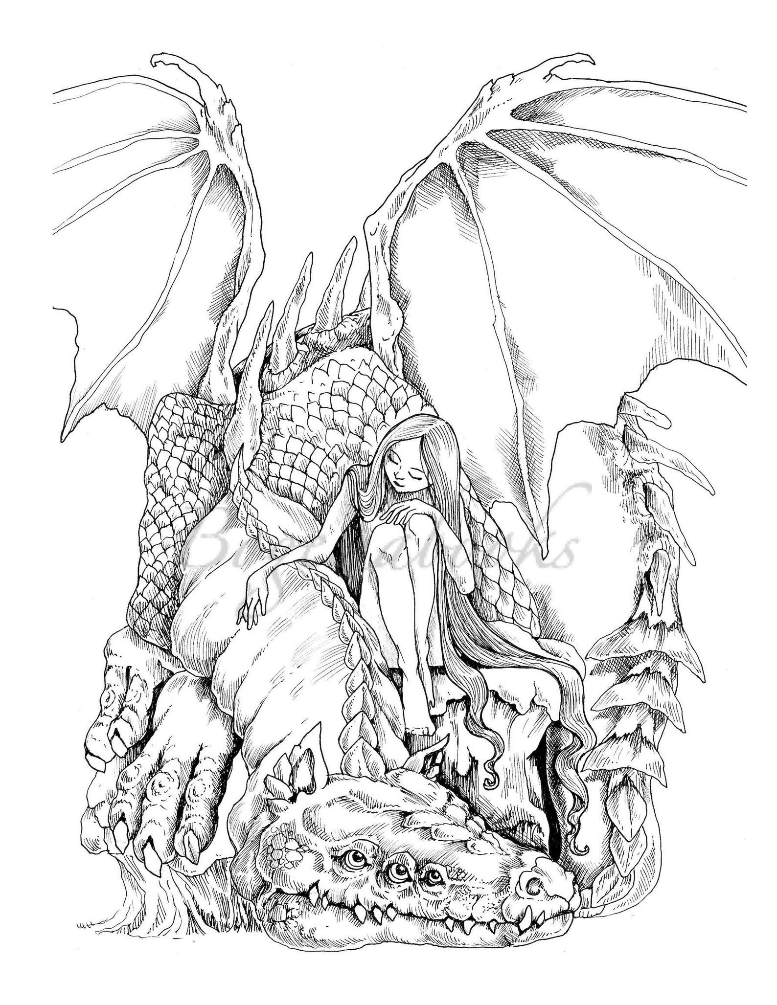 100+ Printable Realistic Dragon Coloring Pages Part 20