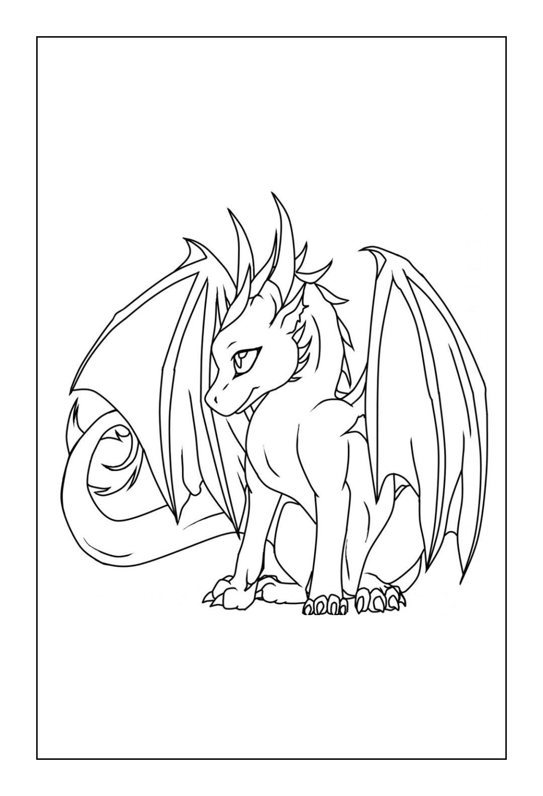 100+ Printable Realistic Dragon Coloring Pages Part 25