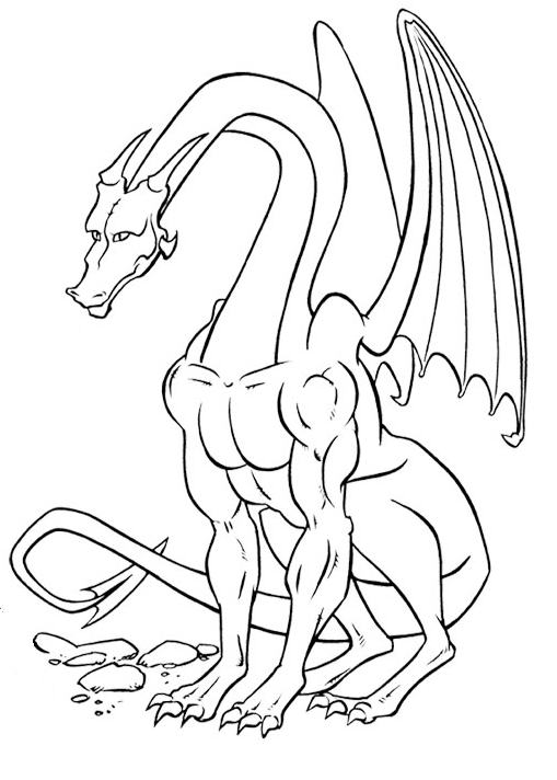 100+ Printable Realistic Dragon Coloring Pages Part 28