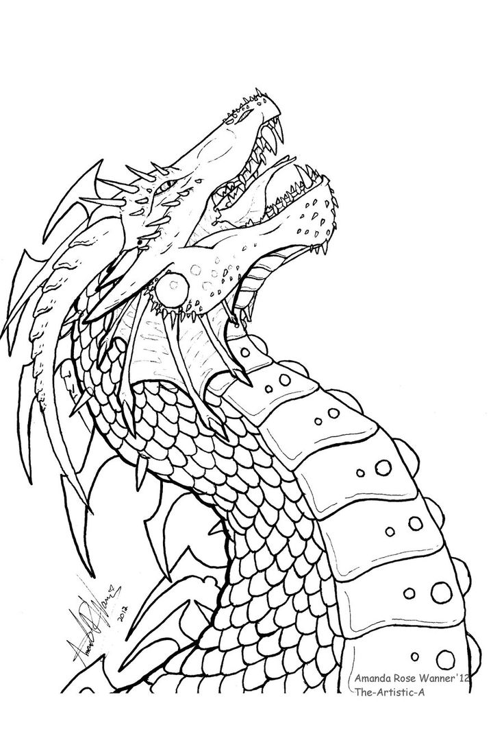 100+ Printable Realistic Dragon Coloring Pages Part 38