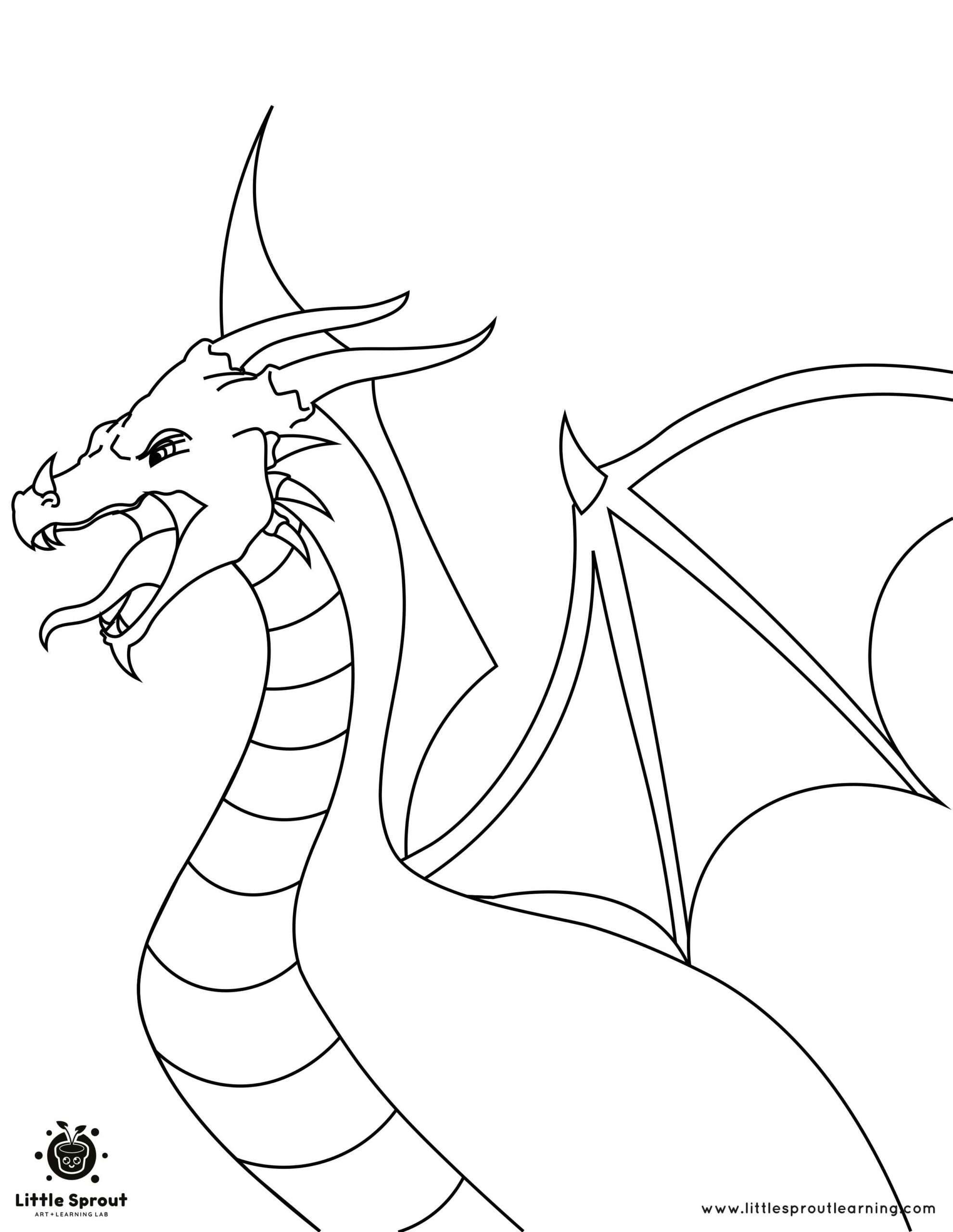 100+ Printable Realistic Dragon Coloring Pages Part 43