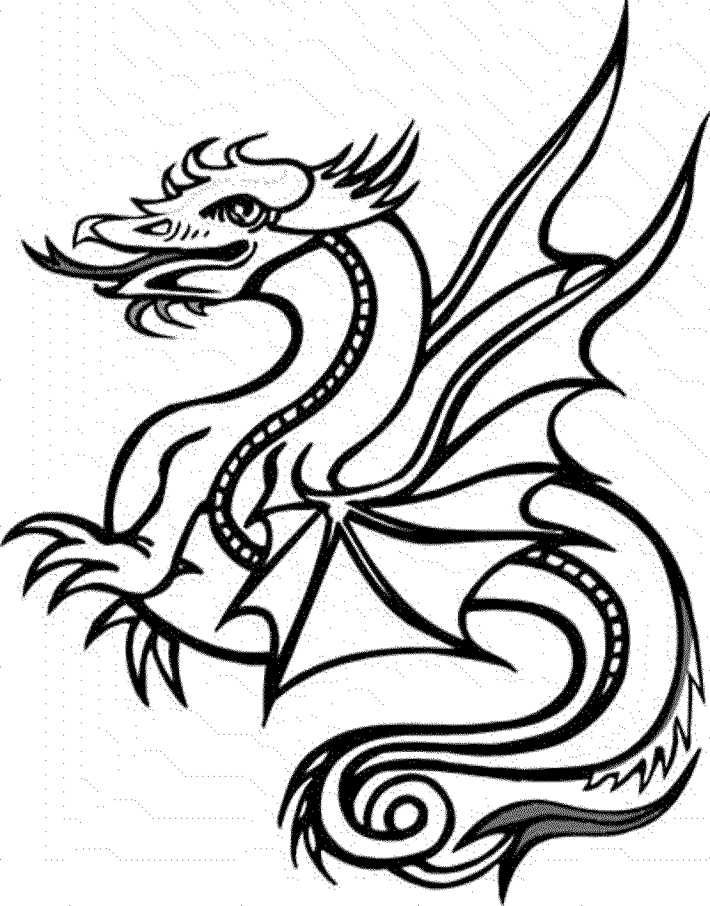 100+ Printable Realistic Dragon Coloring Pages Part 45