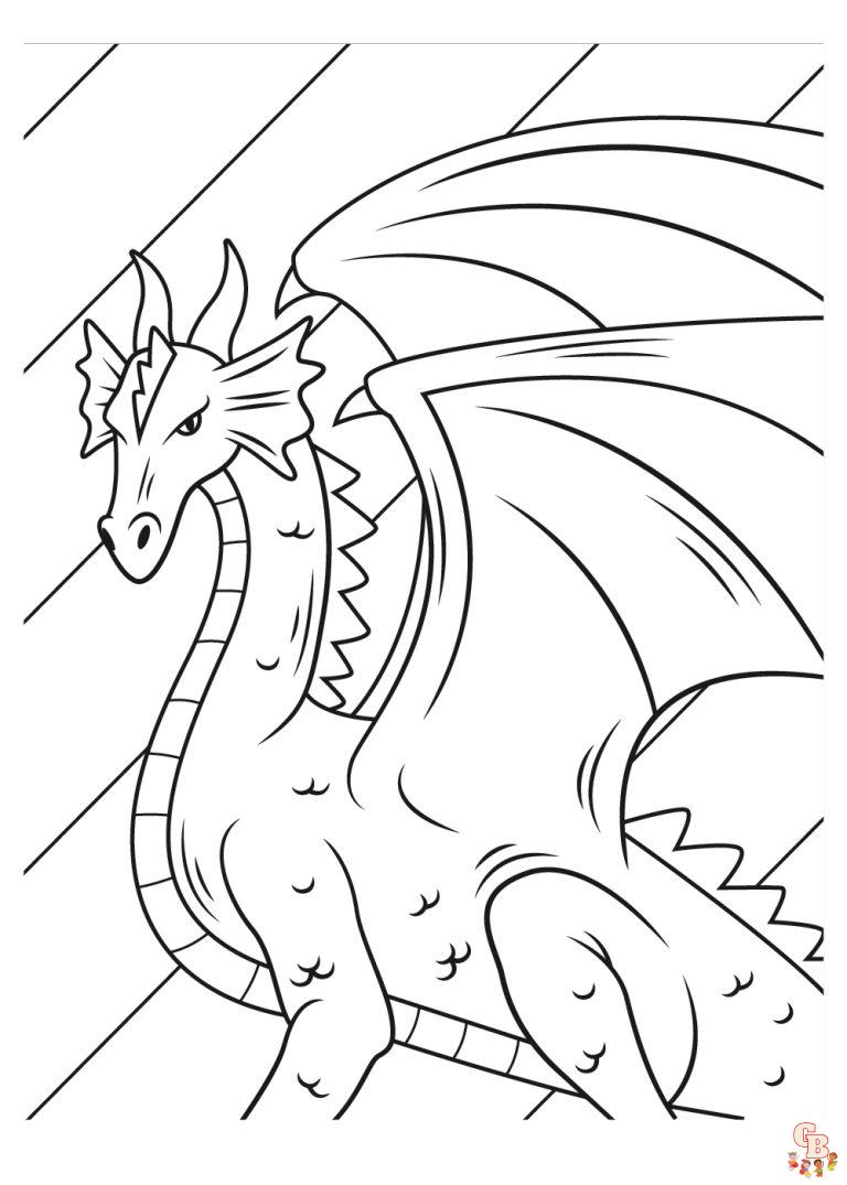 100+ Printable Realistic Dragon Coloring Pages Part 56