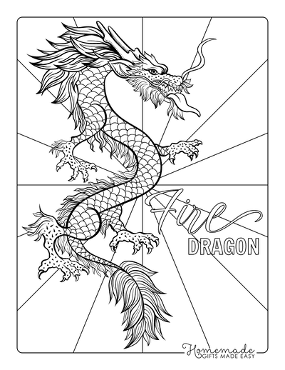 100+ Printable Realistic Dragon Coloring Pages Part 57