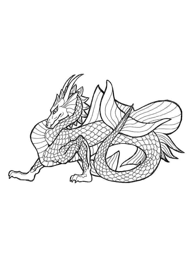 100+ Printable Realistic Dragon Coloring Pages Part 58