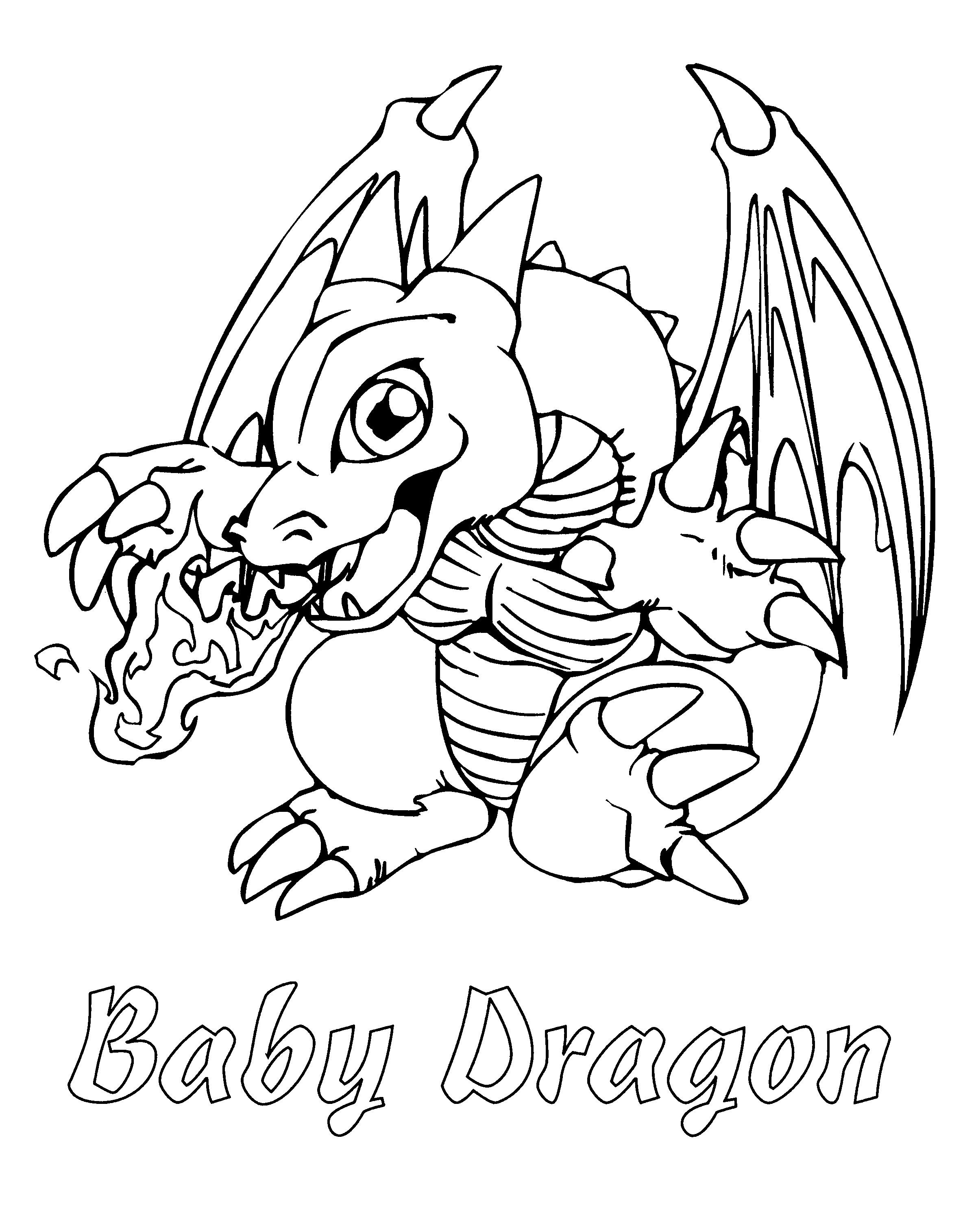 100+ Printable Realistic Dragon Coloring Pages Part 70