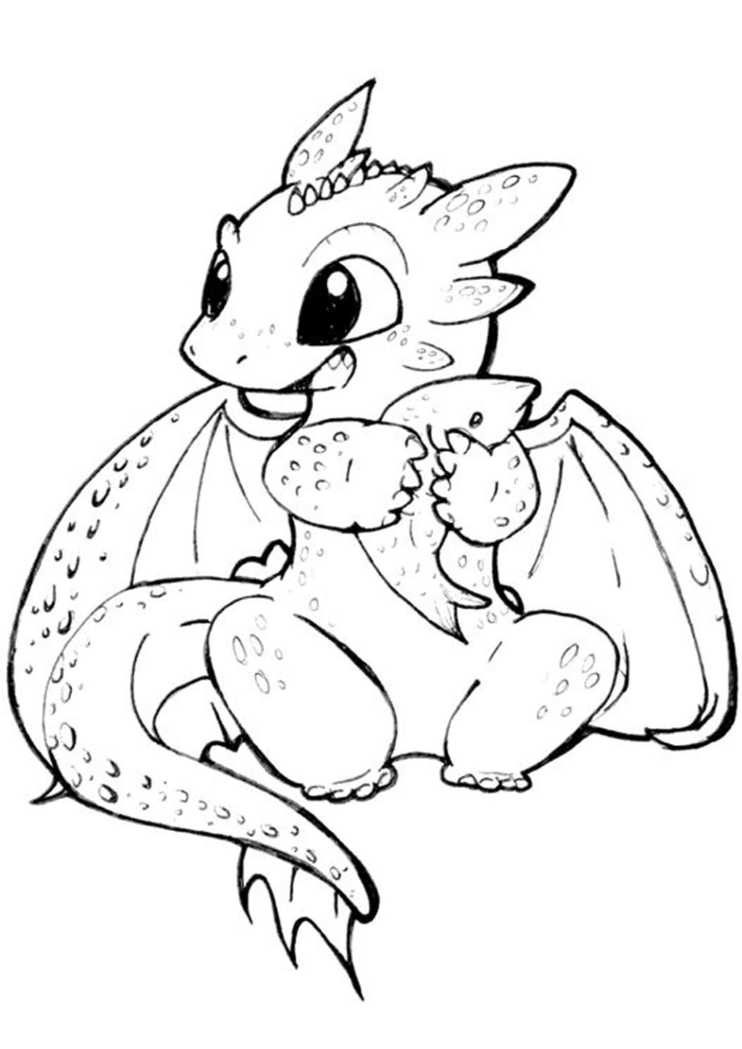 100+ Printable Realistic Dragon Coloring Pages Part 79