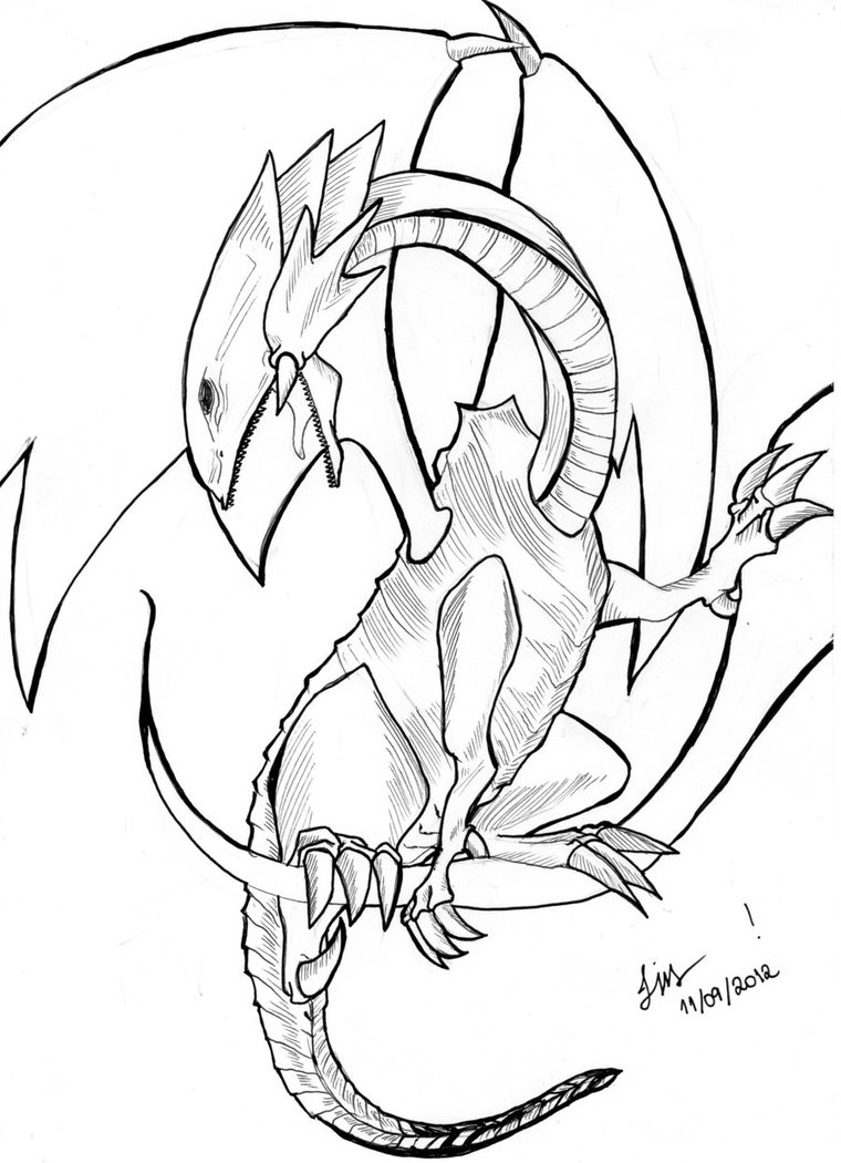 100+ Printable Realistic Dragon Coloring Pages Part 80