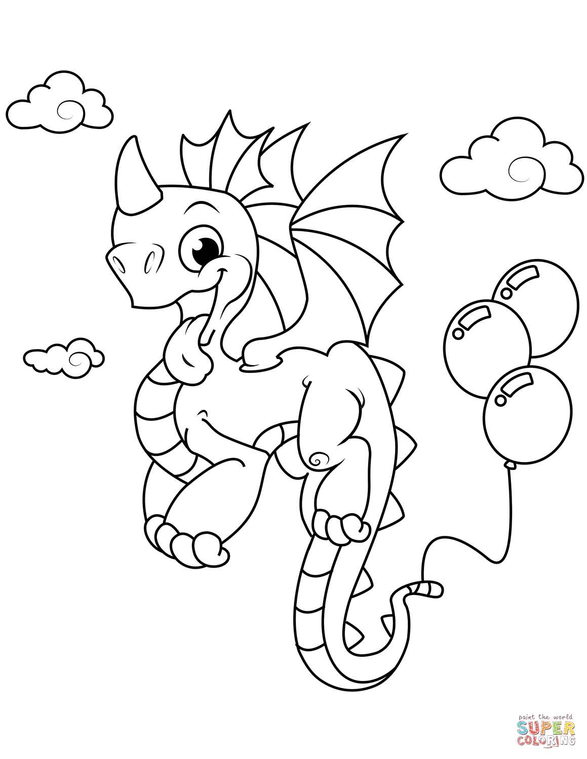 100+ Printable Realistic Dragon Coloring Pages Part 83