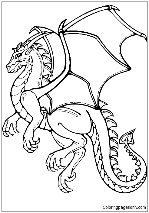 100+ Printable Realistic Dragon Coloring Pages Part 84