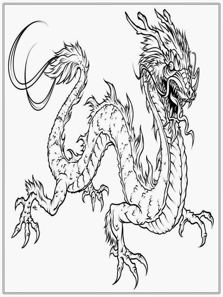 100+ Printable Realistic Dragon Coloring Pages Part 90