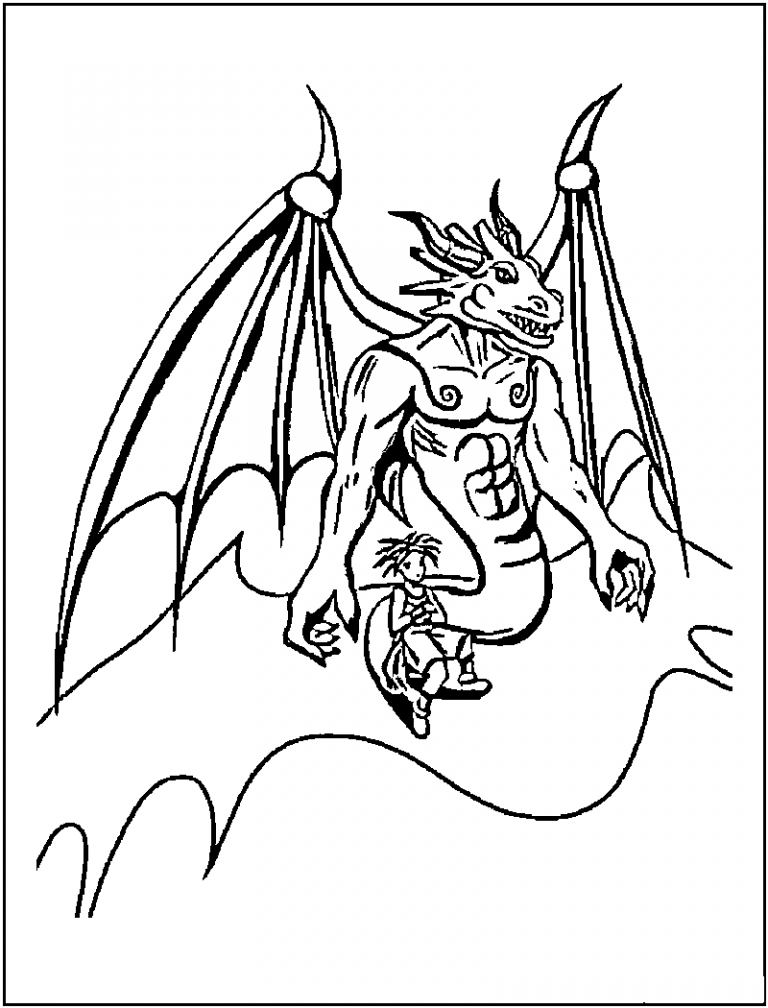 100+ Printable Realistic Dragon Coloring Pages Part 97