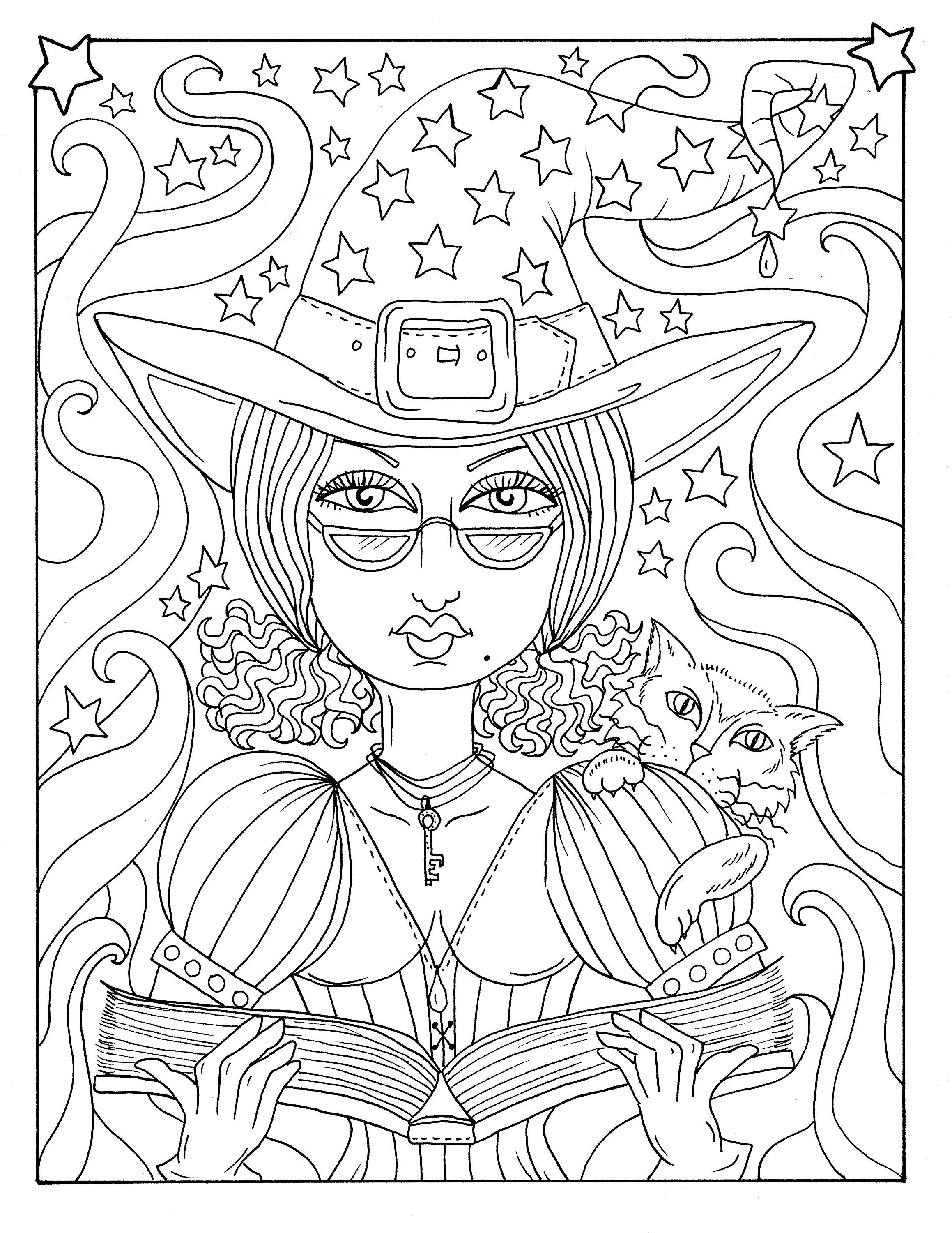 111+ Witch Hats Coloring Pages 110