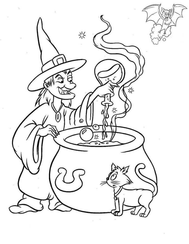 111+ Witch Hats Coloring Pages 13