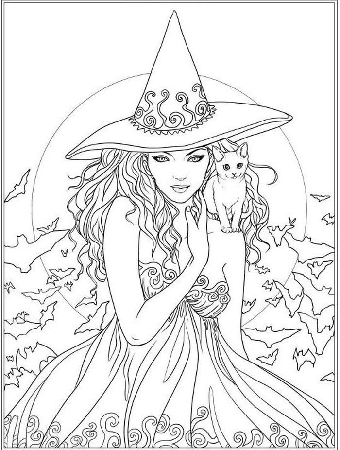 111+ Witch Hats Coloring Pages 14