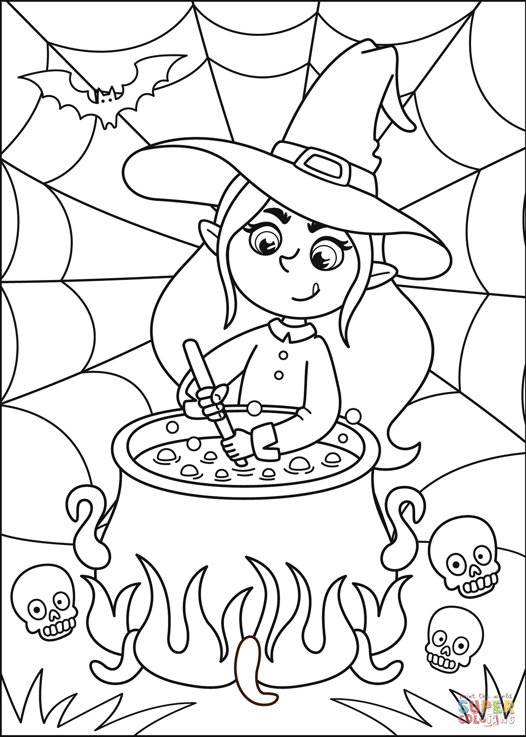 111+ Witch Hats Coloring Pages 15