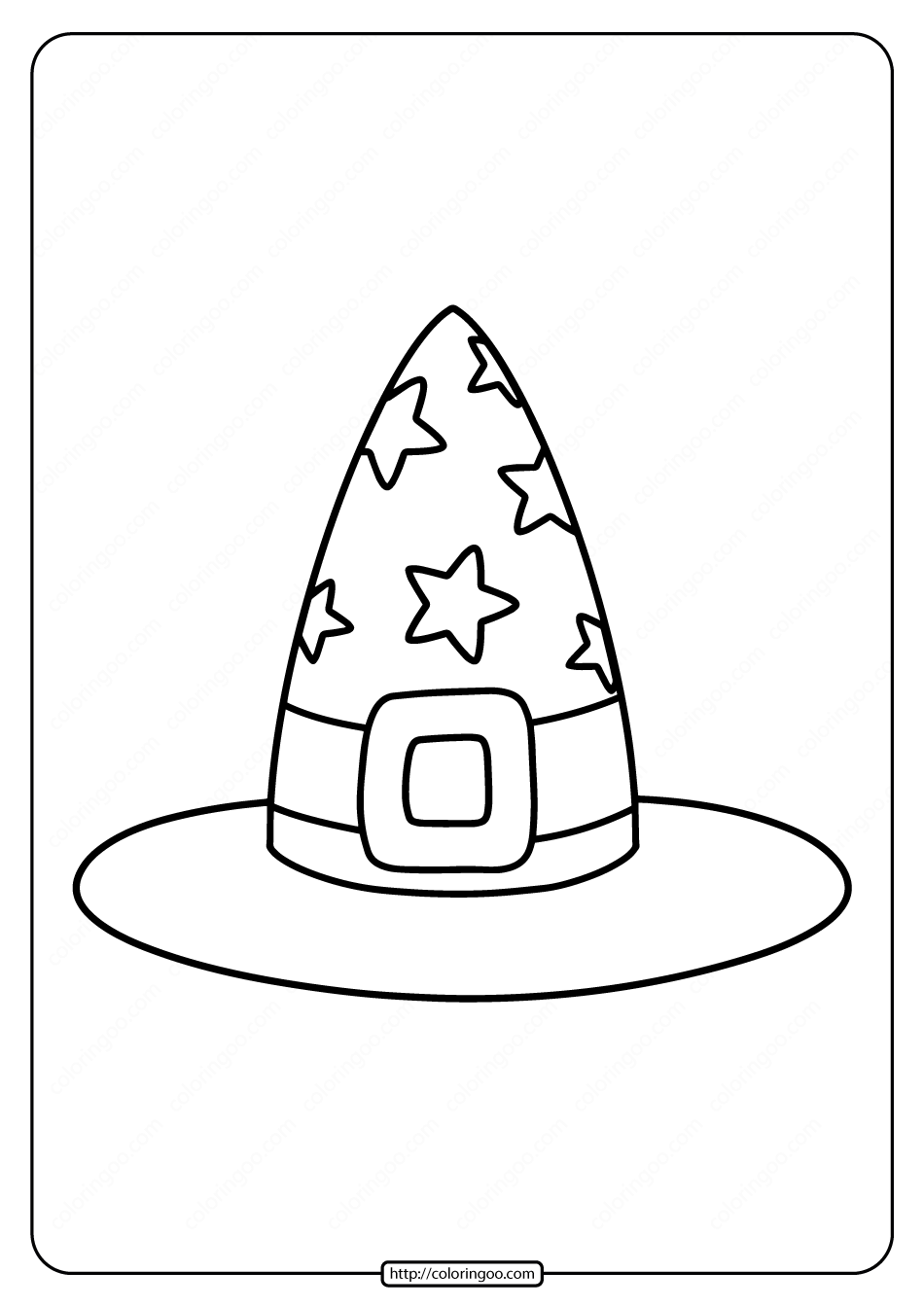 111+ Witch Hats Coloring Pages 17