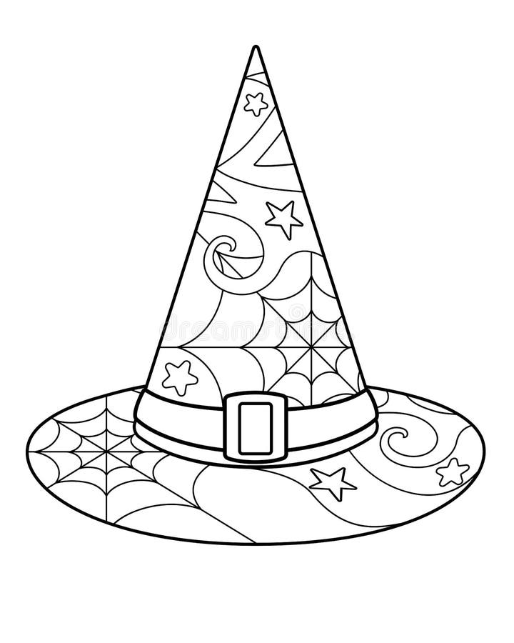 111+ Witch Hats Coloring Pages 19