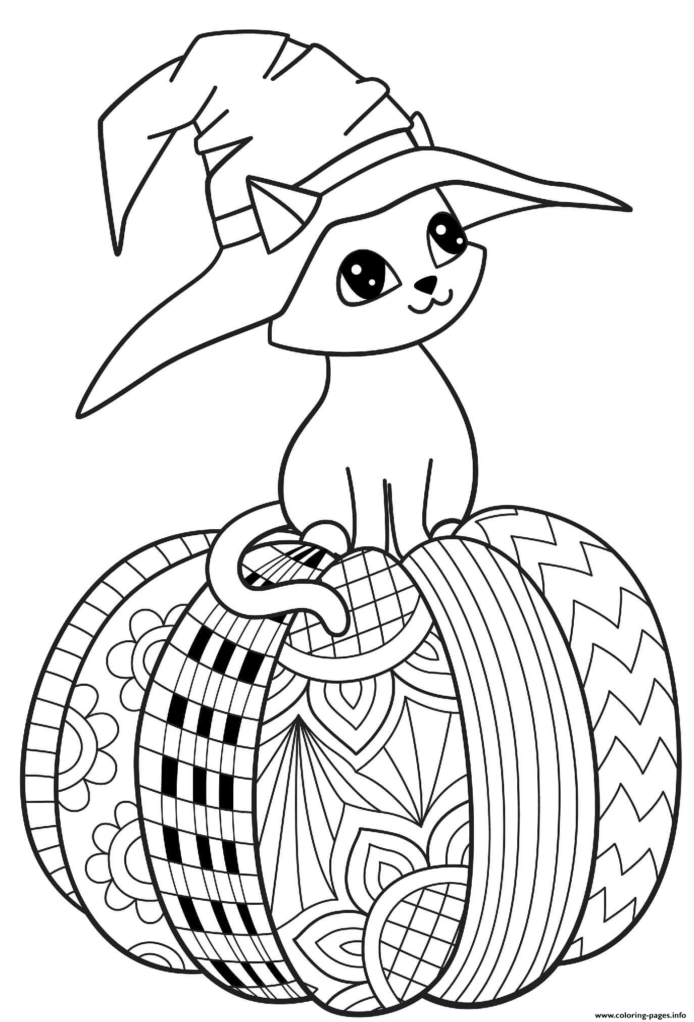 111+ Witch Hats Coloring Pages 21