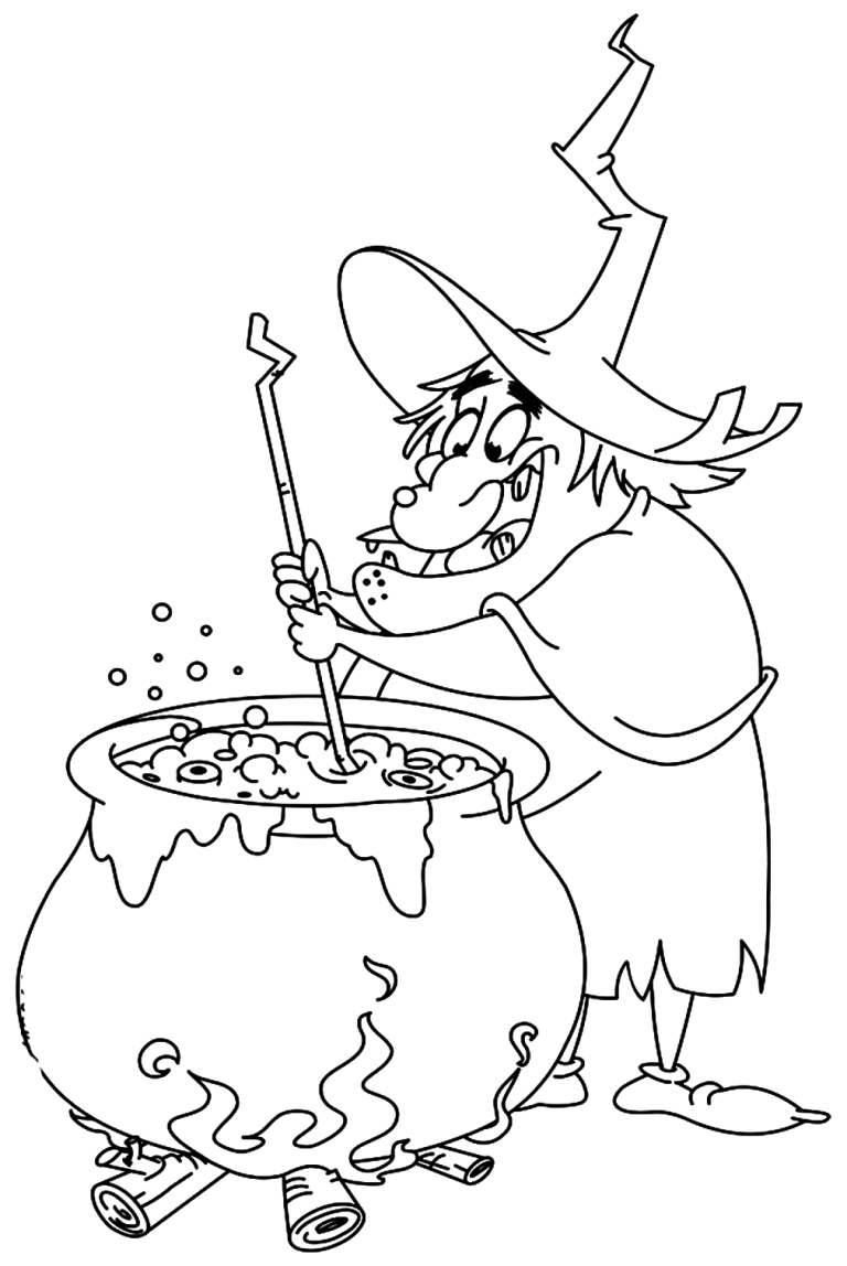 111+ Witch Hats Coloring Pages 27