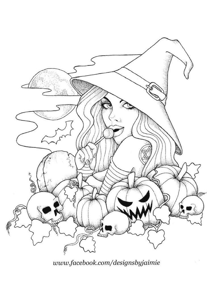 111+ Witch Hats Coloring Pages 28