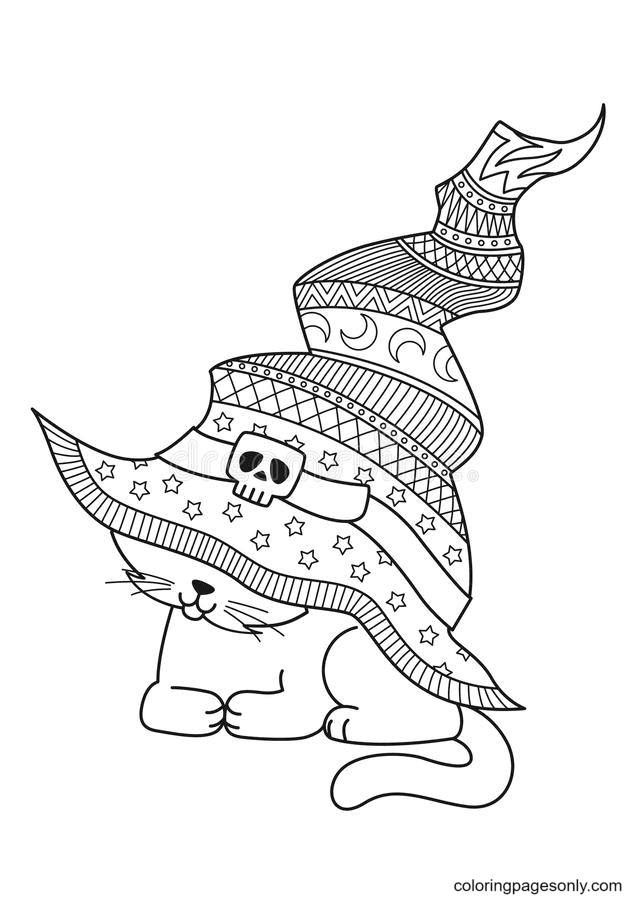 111+ Witch Hats Coloring Pages 33