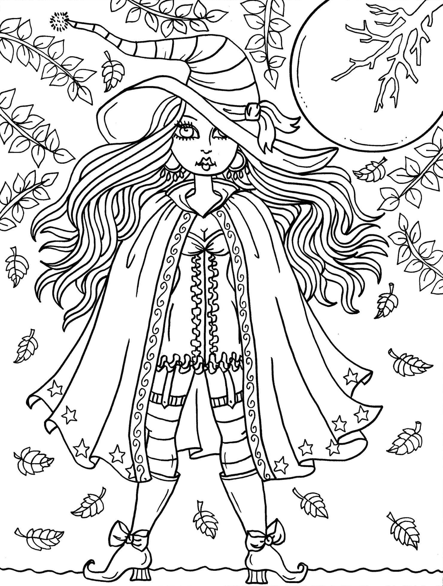 111+ Witch Hats Coloring Pages 34