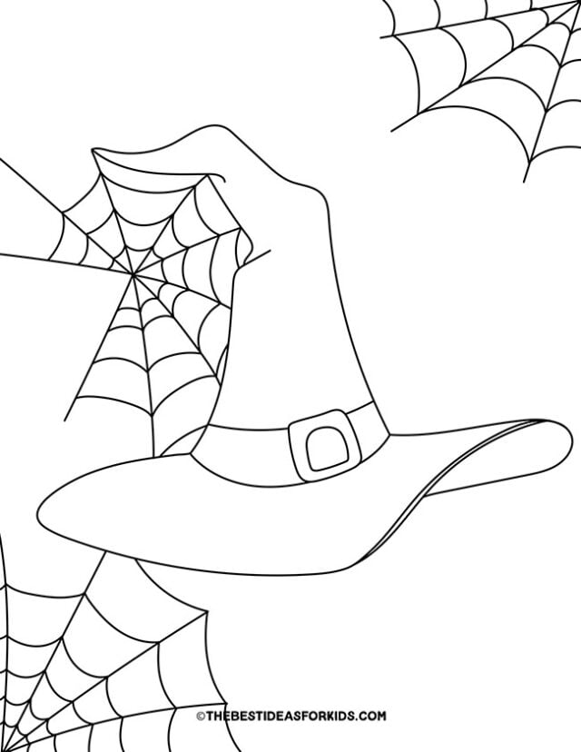 111+ Witch Hats Coloring Pages 4