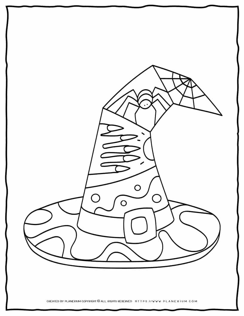 111+ Witch Hats Coloring Pages 42